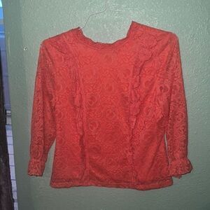 Orange wrist long‎ shirt